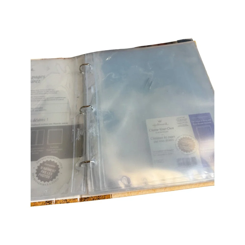 Hallmark Memories Photo Album 3-Ring Binder Cream Script Gold PHA7147 New